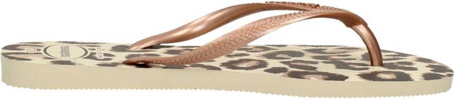 Havaianas Slim Animals Dames Slippers Beige Rose Gold Dark Brown - Foto 13