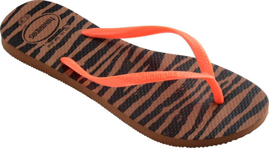 Havaianas Slim Animals Dames Slippers Naranja Escuro Naranja