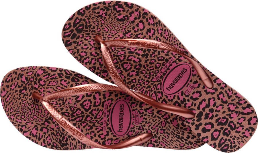 Havaianas Slim Animals Dames Slippers Roze Goud