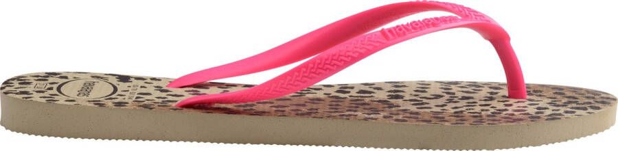 Havaianas Slim Animals Dames Slippers Sand Grey Pink