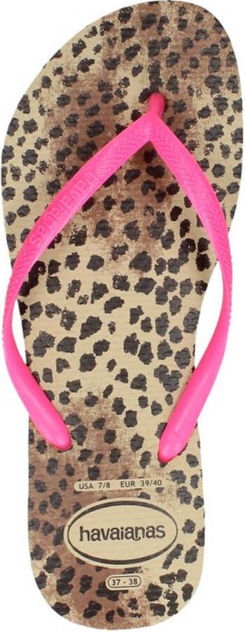 Havaianas Slim Animals Dames Slippers Sand Grey Pink