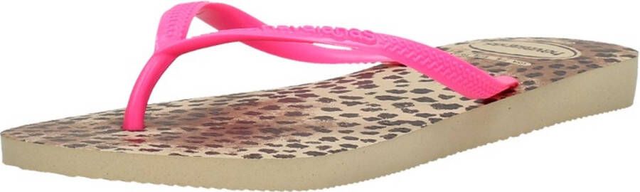 Havaianas Slim Animals Dames Slippers Sand Grey Pink