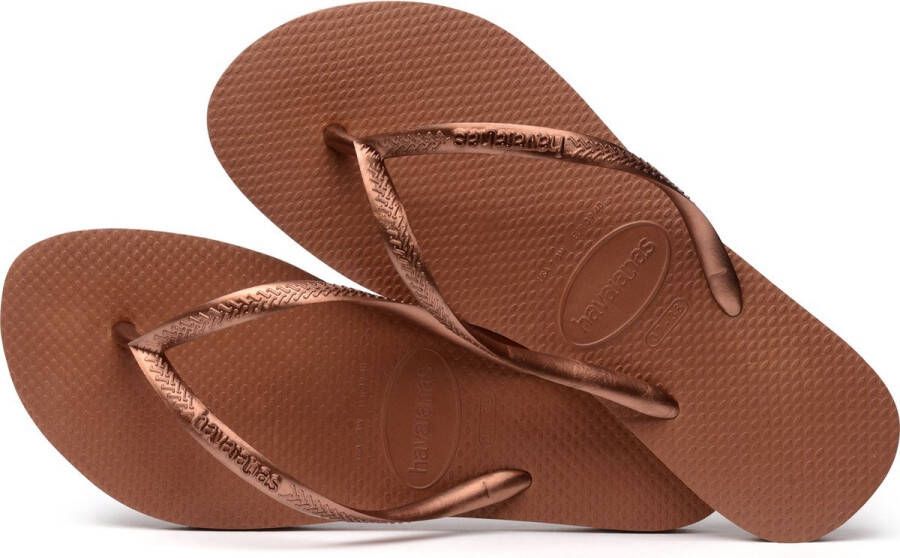 Havaianas Slim Dames Slippers Koper Bruin