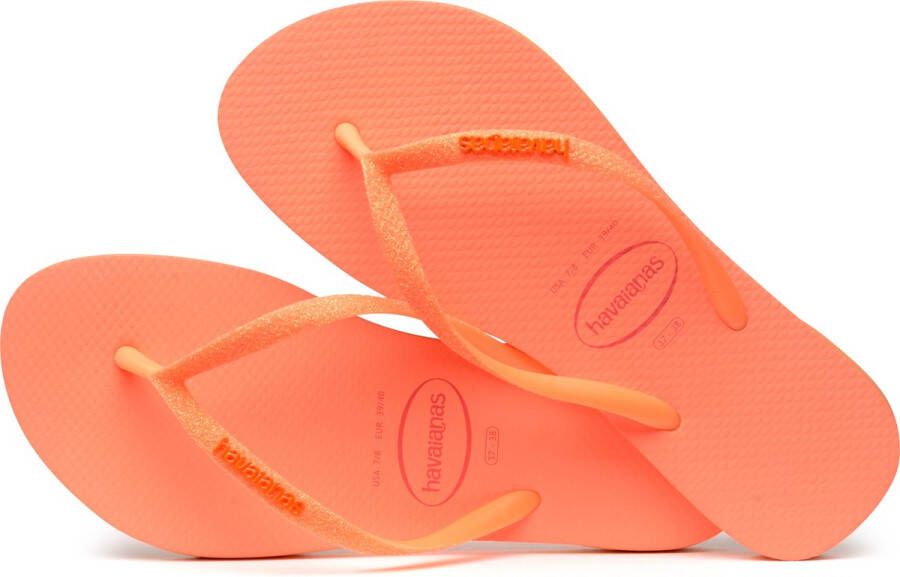 Havaianas Slim Glitter Neon Dames Slippers Coral Spark - Foto 3