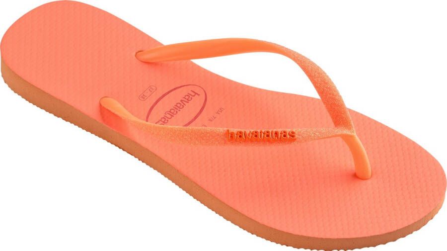 Havaianas Slim Glitter Neon Dames Slippers Coral Spark - Foto 4