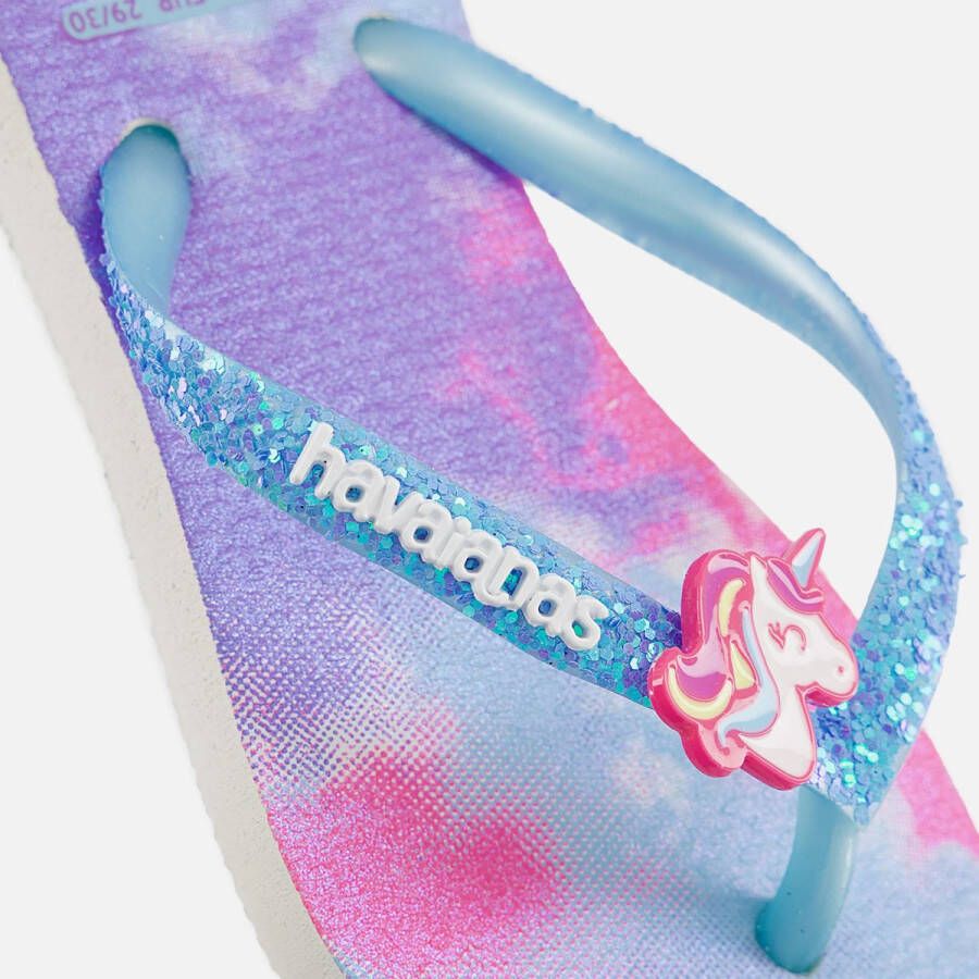 Havaianas Slim Glitter Slippers blauw Rubber Dames