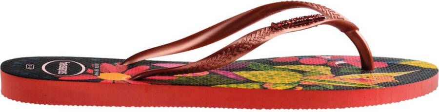 Havaianas Slim Tropical Dames Slippers Rood