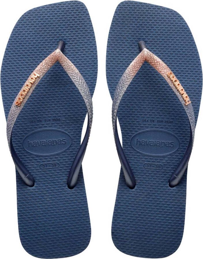 Havaianas Slippers Teenslippers Female Square glitter Blauw - Foto 7