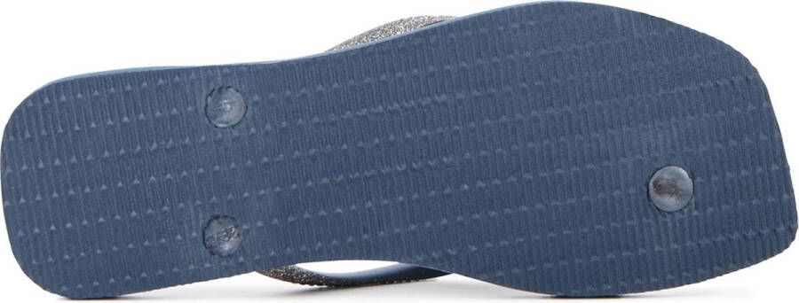 Havaianas Square Glitter Slippers blauw Rubber Dames