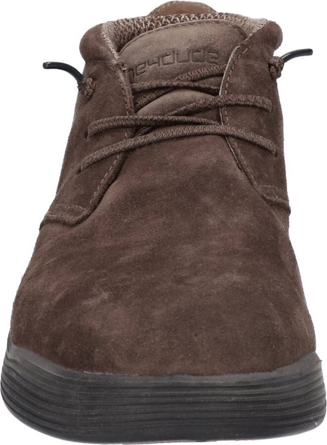 Hey Dude HEYDUDE JO veterschoenen Bruin Suede 382230 Heren