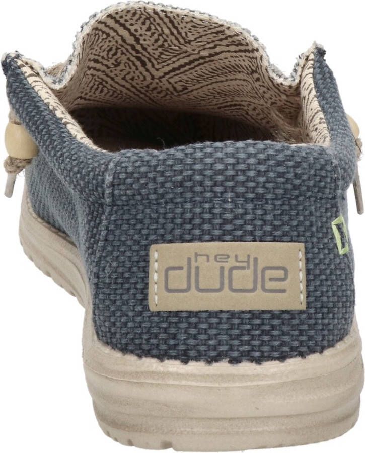 Hey Dude HEYDUDE Wally Braided Instappers blauw Canvas