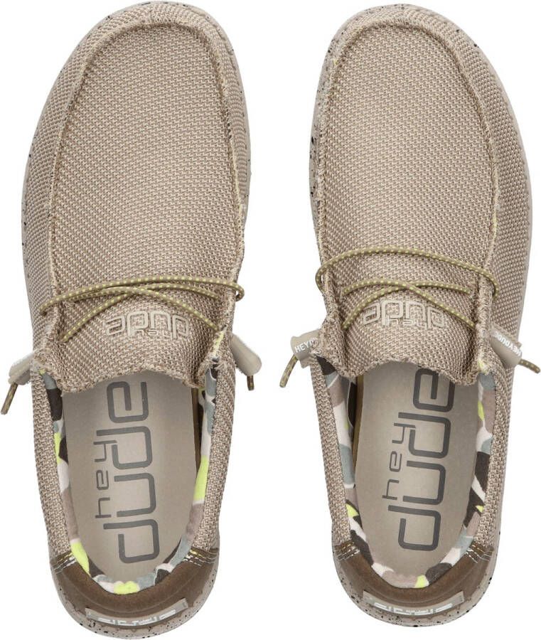 Hey Dude HEYDUDE Heren schoenen Wally Sox Triple Needle Beige - Foto 3