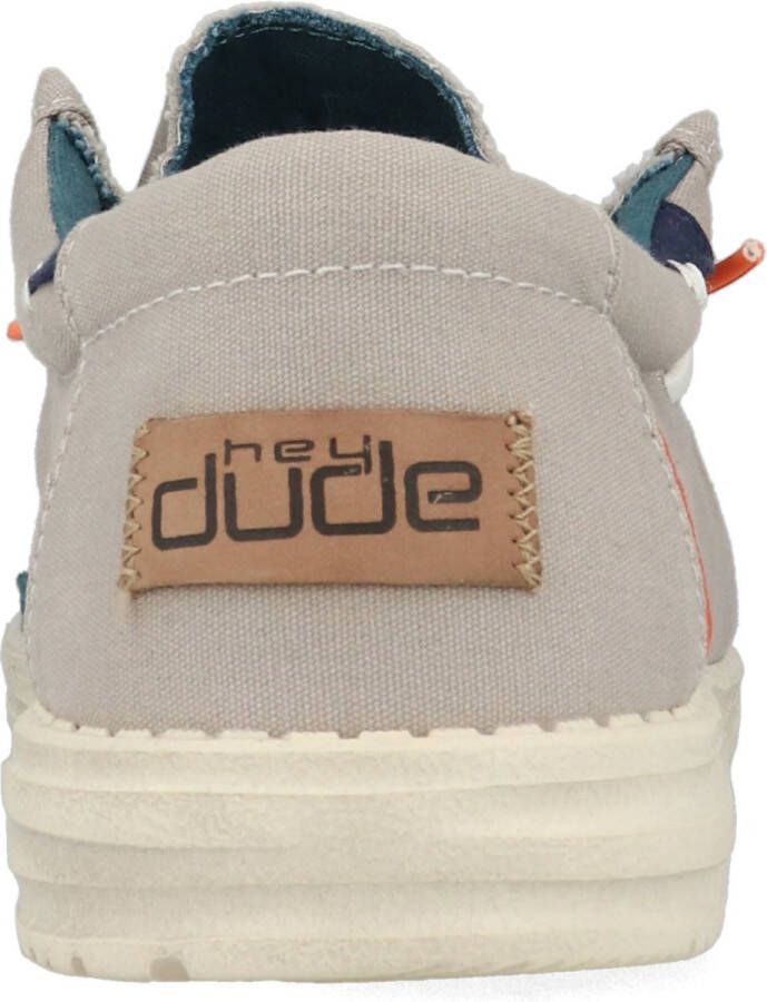 Hey Dude HEYDUDE Wally Washed Heren Instapper Smoke Grey Grijs Canvas