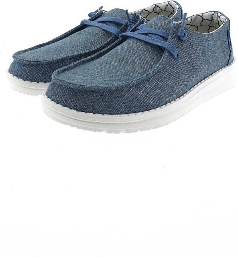 Hey Dude HEYDUDE Wendy Sparkling Dames Instappers Blue Stone Blauw Canvas