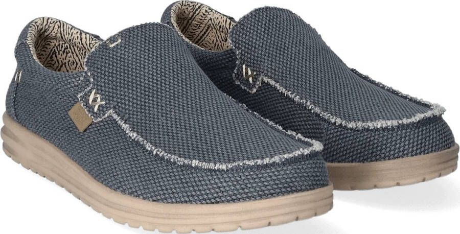 HEYDUDE Mikka Braided Sneakers blauw Canvas