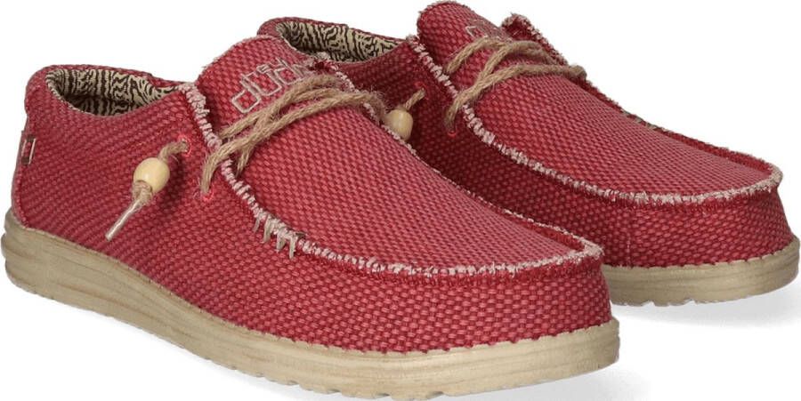 HEYDUDE Wally Braided Heren Instappers Pompeian Red