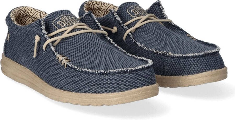 HEYDUDE Wally Braided Sneakers blauw Canvas