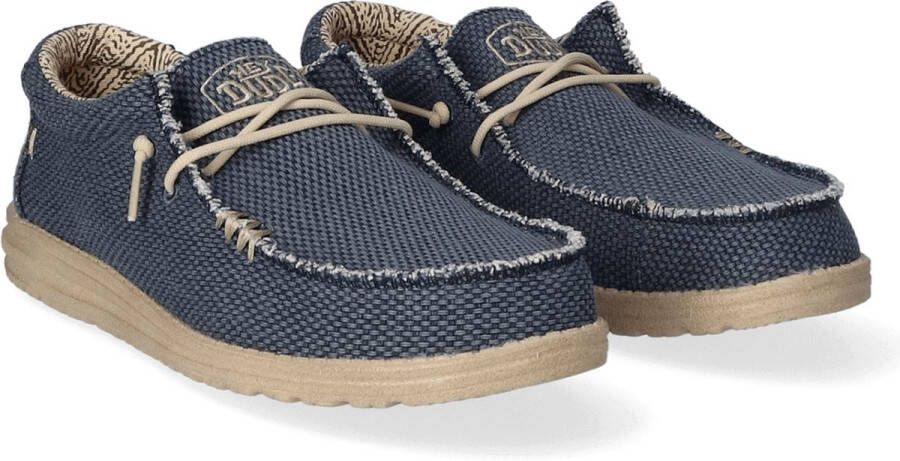 HEYDUDE Wally Braided Sneakers blauw Canvas