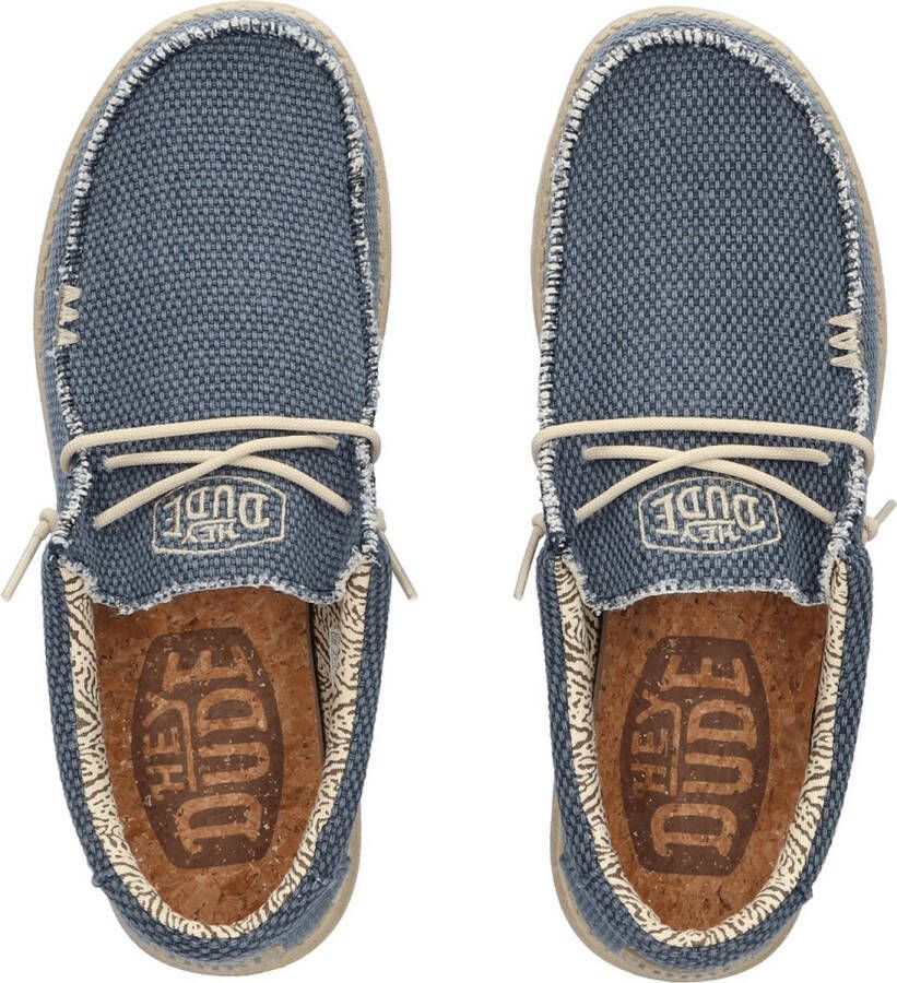 HEYDUDE Wally Braided Sneakers blauw Canvas