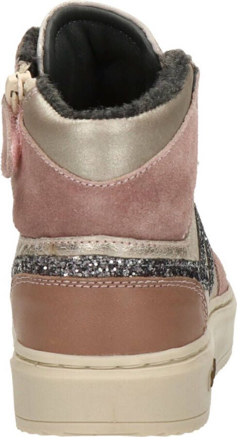 Hip H1665 leren sneakers roze zilver - Foto 5