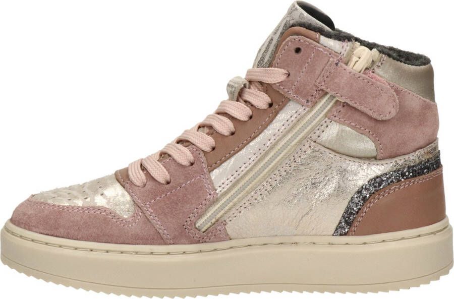 Hip H1665 leren sneakers roze zilver - Foto 8