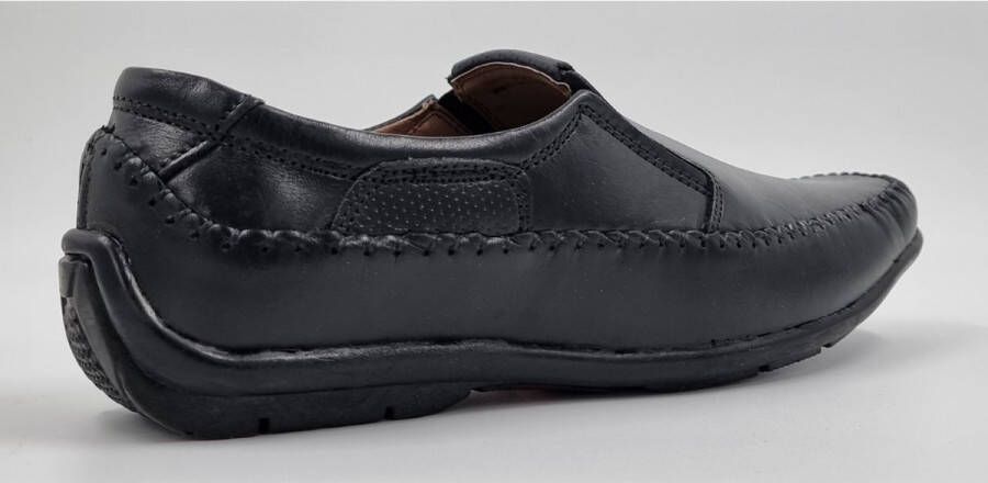 Hitman Schoenen CROFT Heren Schoenen Heren Instappers Zwart Echt Leer