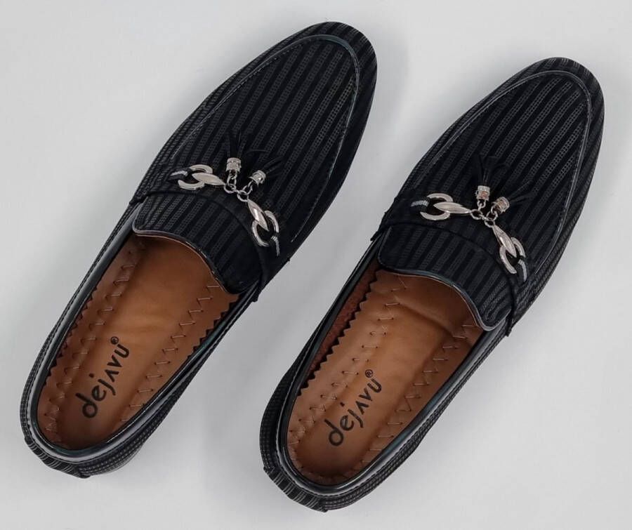 Hitman Schoenen DEJAVU Heren Instappers Heren Loafers Zwart