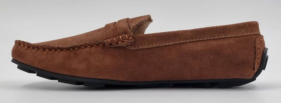 Hitman Schoenen Elong500 Heren Schoenen Heren Loafers Suède Leer Camel