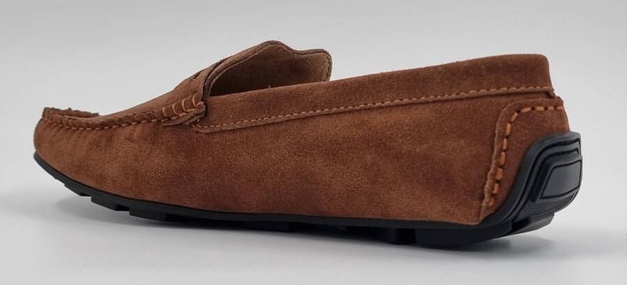 Hitman Schoenen Elong500 Heren Schoenen Heren Loafers Suède Leer Camel