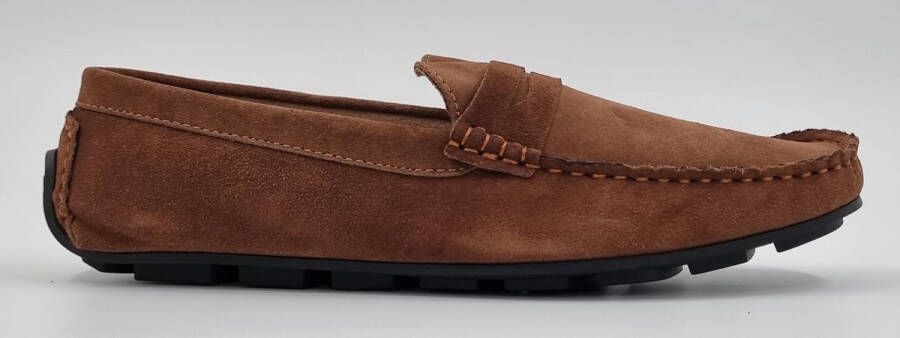 Hitman Schoenen Elong500 Heren Schoenen Heren Loafers Suède Leer Camel