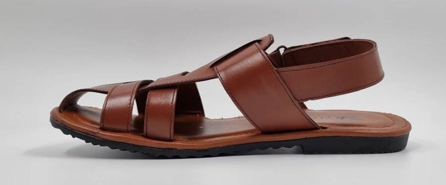 Hitman Schoenen FLICK Heren Sandalen Mustard Echt Leer