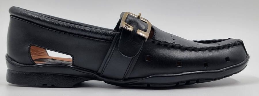 Hitman Schoenen LionStyle Heren Sandalen Instappers Echt Leer Zwart - Foto 9