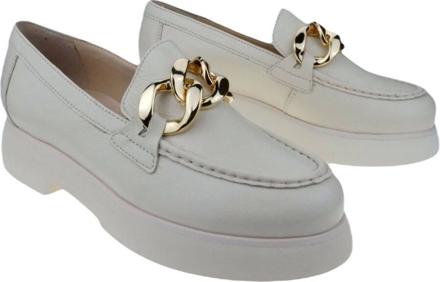 Högl Loafers met dikke zolen en gouden ketting Beige Dames