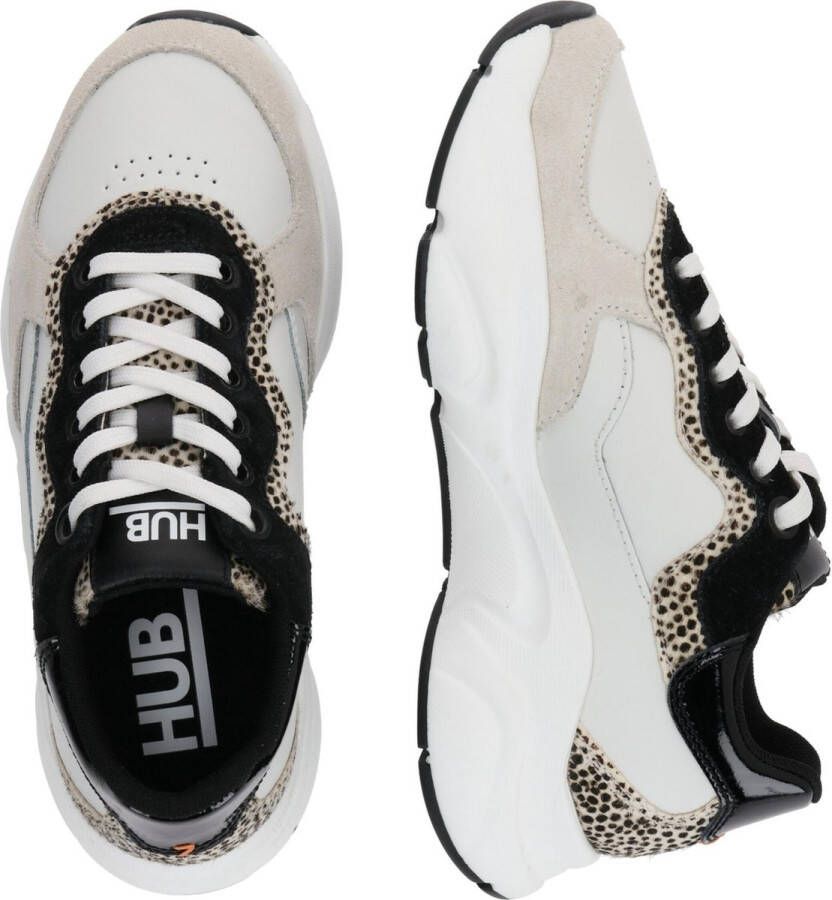 Hub Rock-w Lage sneakers Leren Sneaker Dames Wit