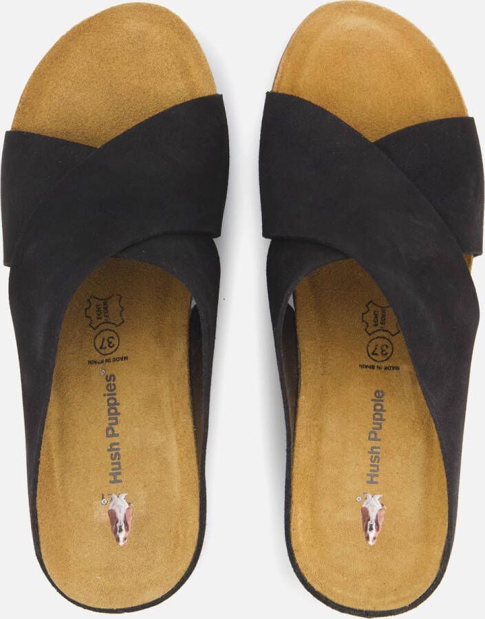 Hush Puppies Sandalen zwart Suede Dames