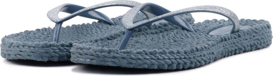 Ilse Jacobsen Slippers met glitter CHEERFUL01 677 Lichen Blue Lichen Blue