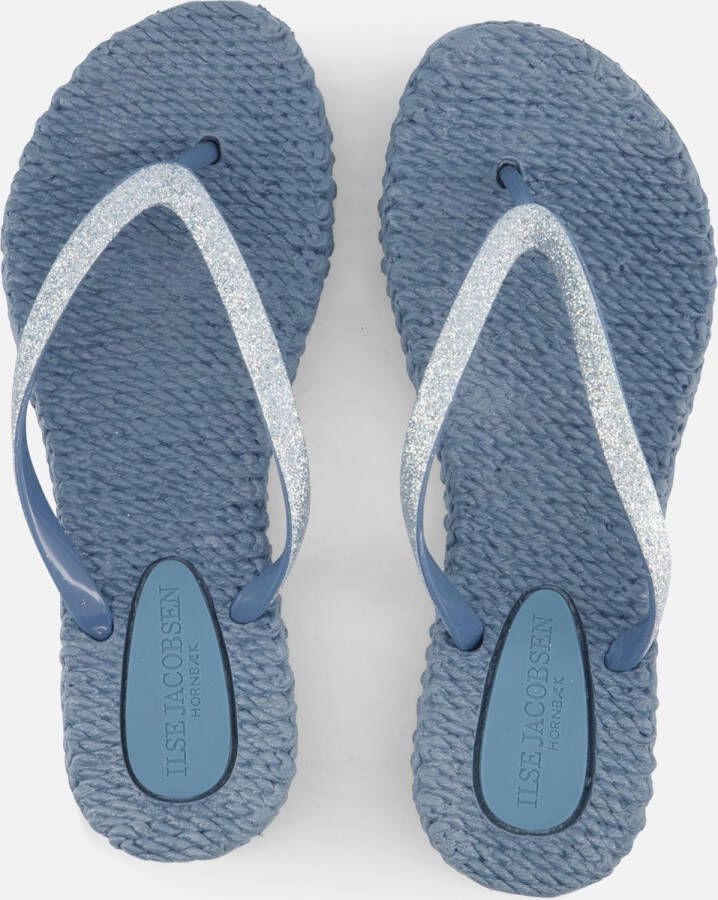 Ilse Jacobsen Slippers met glitter CHEERFUL01 677 Lichen Blue Lichen Blue