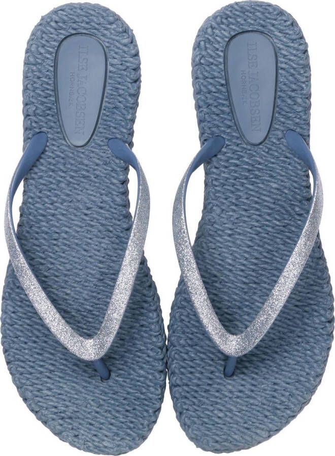 Ilse Jacobsen Slippers met glitter CHEERFUL01 677 Lichen Blue Lichen Blue