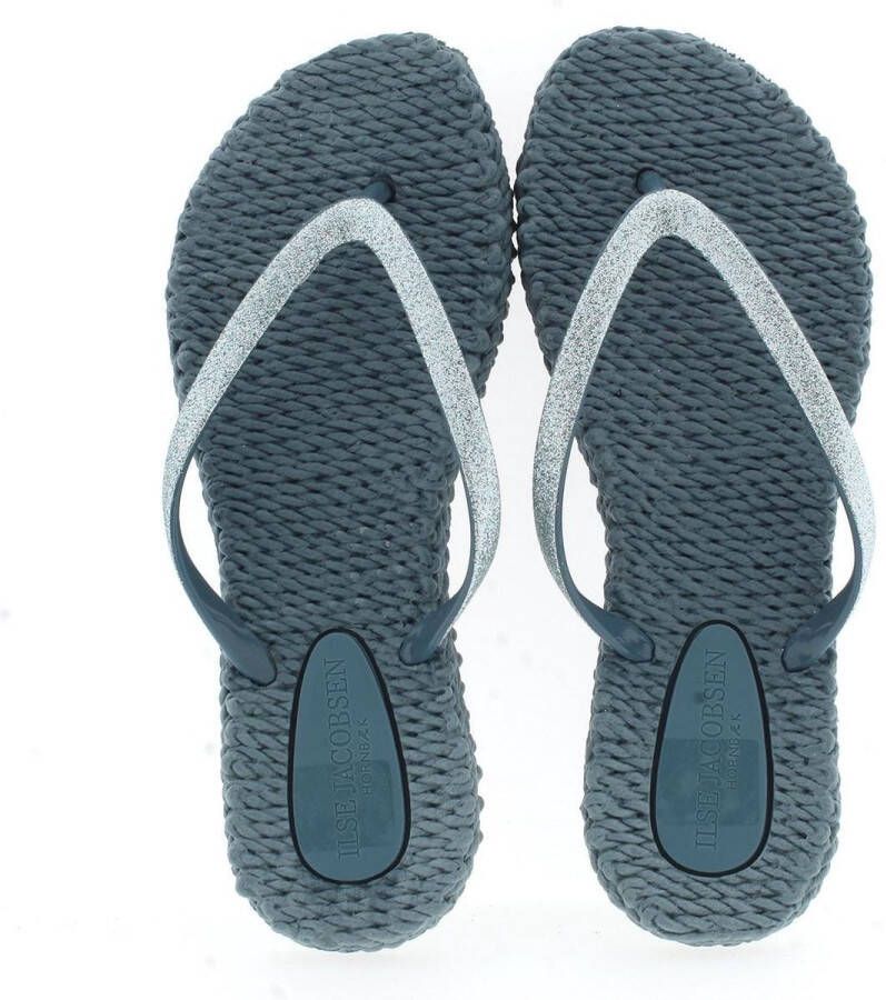 Ilse Jacobsen Slippers met glitter CHEERFUL01 677 Lichen Blue Lichen Blue