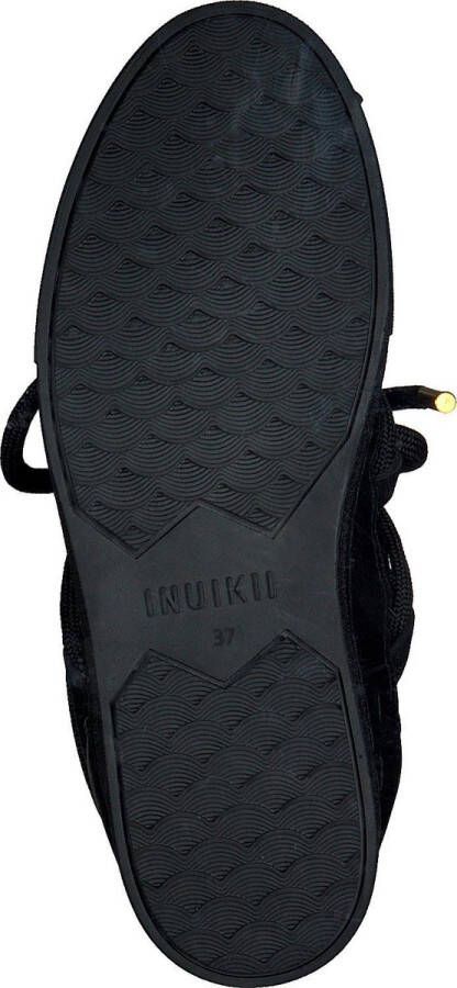 INUIKII Enkellaarsjes Dames Outdoor Snowboots Damesschoenen Leer Full Leather Zwart