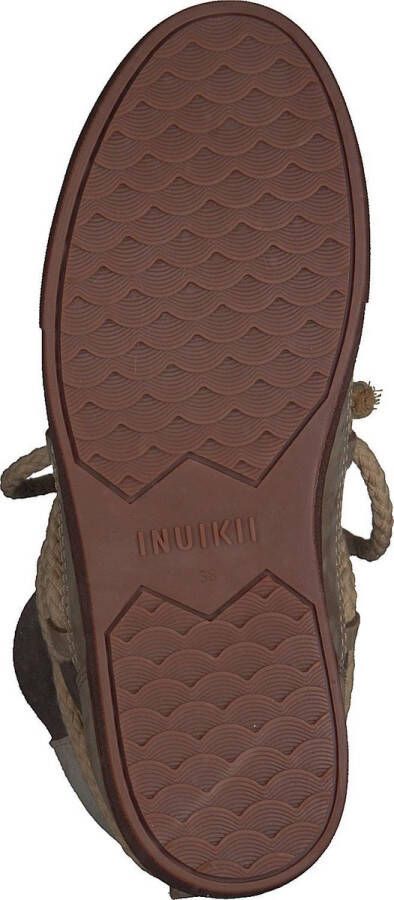 INUIKII Enkellaarsjes Dames Outdoor Snowboots Damesschoenen Suède Patchwork Sneaker Beige combi