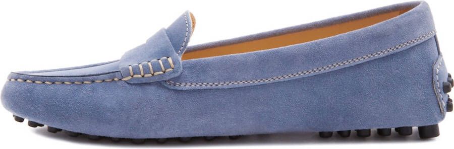 Isabel Bernard Vendôme Dames Mocassins Leer;Suède Blauw