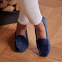 Isabel Bernard Vendôme Dames Mocassins Leer;Suède Blauw - Thumbnail 4