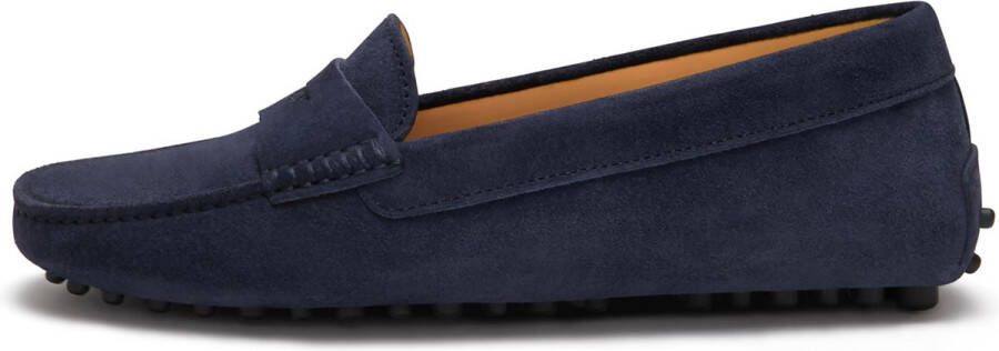 Isabel Bernard Vendôme Dames Mocassins Leer;Suède Blauw