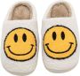 JAXY Smiley Slippers Smiley Pantoffels Smiley Sloffen Pantoffels en Sloffen en Wit - Thumbnail 5