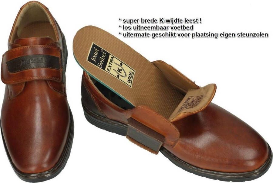 Josef Seibel -Heren cogna caramel geklede lage schoenen