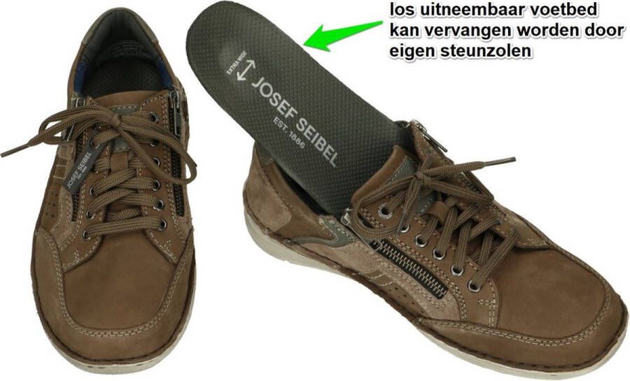 Josef Seibel -Heren taupe sneakers