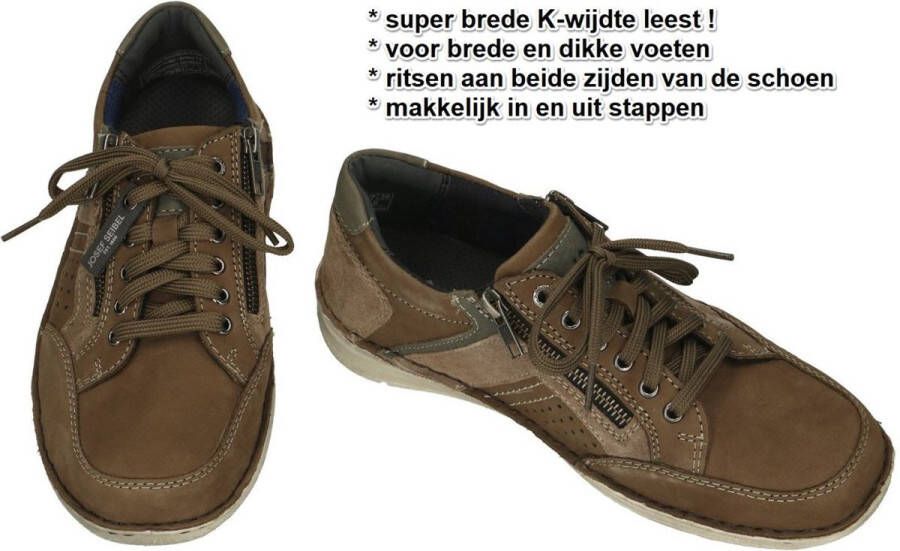 Josef Seibel -Heren taupe sneakers