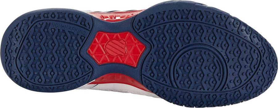 K-Swiss Bigshot Light Omni 4 tennisschoenen wit donkerblauw rood - Foto 4