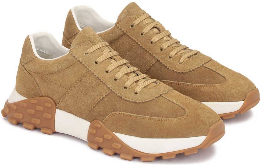 Kazar Aantrekkelijke Suède Sneakers met Verhoogde Zool Beige Heren - Foto 3